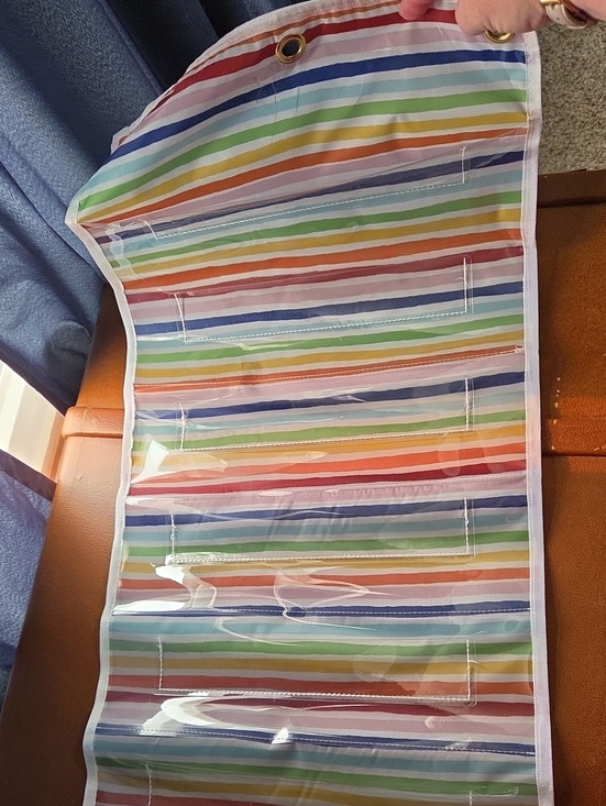 Other - Striped Hanging Organizer in Rainbow Colors